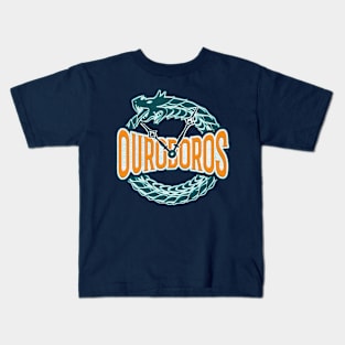 auroboros ancient egyptian symbol snake eating its own tail Kids T-Shirt